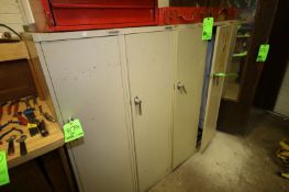 4-Door Blue Print File Cabinet, Aluminum