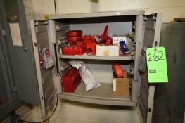 Suncast Plastic Wall Mount Cabinet with Lock Out Supplies