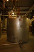 Keller Aprox. 1,500 Gal. S/S Dome-Top, Slope Bottom Processor W/ Top Mount Agitator