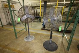 (2) Pedestal Fans, (1) Air Master Fan and (1) Patton Fan