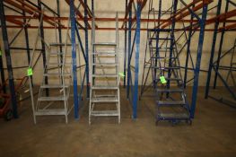 (2)-7 Step 6' Tall Portable Stairs, (1)-9 Step 7' Tall Portable Stairs