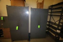 2-Door Heavy Duty Vertical Storage Cabinets, Including Some Contents, Grease Gun, Rope, Gauges,