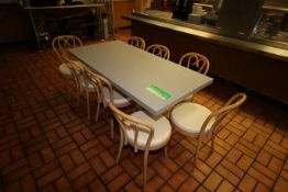 Cafeteria Furniture, Including (1) Large Freestanding Table, (2) Small Freestanding Tables, (8)