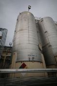 Aprox. 23,500 Gal. Carbon Steel Insulated Edible Oil Storage Silo, with Heating Coils, with Cat Walk