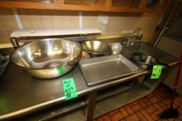 Remaining Contents of Kitchen, Including S/S Pots & Pans, S/S Baking Sheets, S/S Lids
