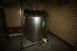 WCB Aprox. 350 Gal. S/S Hinged Lid Processor, S/N E173-88, Steam Jacket, 100 PSI @350F with S/S