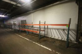 1-Section of 1-High, 2-Pallet Side by Side Style Pallet Racking, with S/S Anti-Snag Tops (Capable of