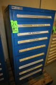 Stanley Vidmar 9-Drawer Parts Cabinet