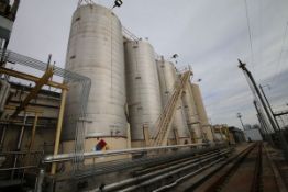 BULK BID- (5) CARBON STEEL INSULATED EDIBLE OIL STORAGE SILOS, WITH HEAT CIRCULATION SYSTEM, S/S