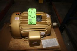 NEW 20 hp Baldor Super E Motor, 1765 RPM