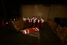 Lot of Assorted Size Caution Signs, Safety Cones, Safety Bars