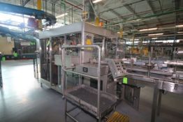 Sabel S/S Automatic Case Packer, Model SE, S/N 809 with Onboard Bell 151 Case Sealer, Operators