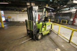 Clark 4,000 lb. Electric Fork Lift, M/N ECS25, S/N E357-182-397253, 3-Stage, 36 Volt, Includes