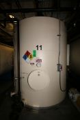 Aprox. 3,600 Gal. Carbon Steel Vertical Tank, with Agitation, with Thermometer Gauges (9' H x100