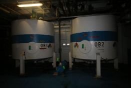 BULK BID EDIBLE OIL BLEND SYSTEM, INCLUDES (2) CARBON STEEL APROX. 2,500 GAL VERTICAL OIL BLEND