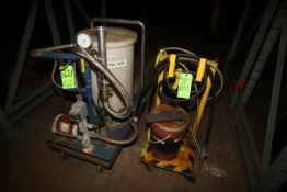 Portable Recirculating Tank, Mounted on Portable Cart, 1/4 hp Pump, Reservoir, Spare Reservoir, on