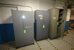 2-Door Cabinets, Including (1) Stronghold Heavy Duty Cabinet, (1) Flammable Cabinet, (3) Other 2-