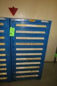 Stanley Vidmar 11-Drawer Parts Cabinet, with Contents, Including Mechanical Seals, Thread Valves,
