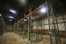 2-Sections of 2-High, 2-Pallet Side by Side Style Pallet Racking (Capable of Storing 132 Pallets)