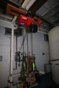 Dayton 1/2 Ton Electric Hoist System, 11' L Cross Beam, Load Capacity 1000 lb, with 1000 lb Barrel