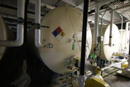 Aprox. 8,000 Gal. Carbon Steel Horizontal Tank, with Lightnin Agitation 1.74 hp, M/N SXJS-174,