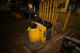 Yale 6,000 lb. Electric Ride-Long Pallet Jack, M/N MPE060LEN24T2748, S/N A896N07300D, with FER