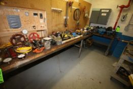 Contents of Table, Including Gauges, Valving, Sprockets, Ammonia Support Equipment, Vice, and