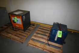 Battery Chargers, Helmar 24 Volt Charger, S/N 0091650-2007SC, and Northeast 12-24-36-48 DC Volts,
