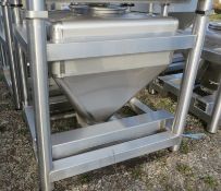 Tote Inc 18 CFT Bin.  135 Gallon Capacity, Stainless Steel.  40