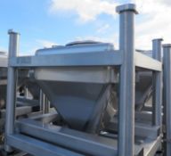 Tote Inc 12 CFT Bin.  90 Gallon Capacity, Stainless Steel.  36