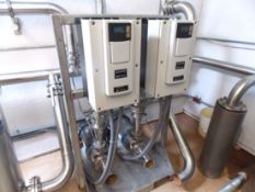 (2) G&L High Flow 10HP Centrifugal Pumps, Model SSH, Skid Mounted, Includes VFD Drives, 208/230