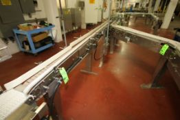 (2) Sections Garvey Infeed and Outfeed S/S Product Conveyor with 3-1/4