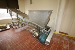 Elevated Dual S/S Portable Auger Conveyor, Aprox. 13 ft. L x 24
