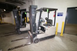 Crown 3,000 lb. Capacity 36 V Electric Sit-Down Forklift, S/N 1A188809 with 3-Stage Mast 190 Ft. H