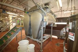 Mepaco Aprox. 5,000 lb. Capacity S/S Loaf/Ribbon Blender, Model 170, S/N 10553A with 32