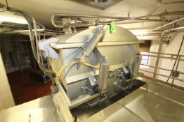 Mepaco 6,500 lb. Capacity S/S Hinged Lid Twin Screw Ribbon Blender, Model 170, S/N 11658 with 33