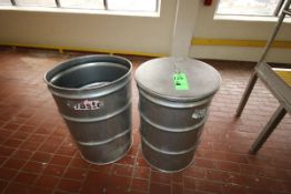 55 Gal. S/S Barrels, (1) with Lid