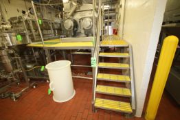 (4) Pc. U-Shaped Configuration S/S Operators Platform with (2) Sets of Stairs, Plastic Grating and