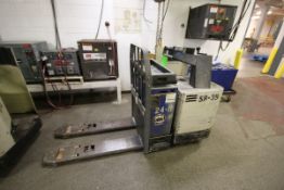 2005 Crown 24 V Stand-Up Electric Pallet Jack, Model PR3040-60, S/N 6A223488 (Unit #SR-39)