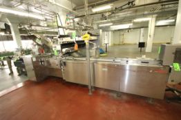 Campbells Sasib Horizontal Wrapper, Model WS-20II LH, S/N 4966-0012 with Infeed Stacker, Indramat