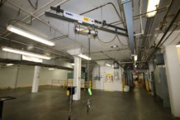 Baltron 130 lb. Pneumatic Hoist Mounted on Spanco 10 ft L Ceiling Mounted Retractable Beam (Line #45