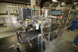 Fox Jet Marksman Pro Box Coder, S/N FXJT 50901649 MKPRO with (2) Heads, Mounted on S/S Stand with