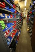 Contents of (12) Racks Only including: Wilkerson, Parker Pneumatic Inventory, Lubricant Parts,