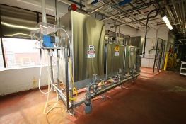 2011 Sani-Matic Skid-Mounted 3-Tank CIP System, Model CIP3S-20-P-ST with (1) Aprox. 480