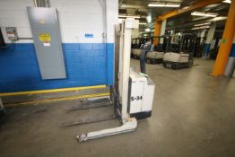 Crown Aprox. 3,000 lb. Capacity 24 V Walk-Behind Lift Truck, Model 30WTC, S/N W-5742121 with 106