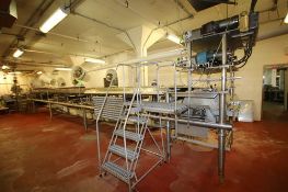 Custom Design IWS Cheese Production Casting Line Table, Aprox. 38 ft. L x 36