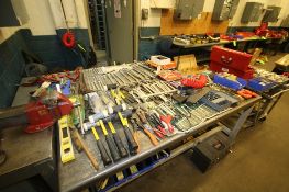 Large Assortment Hand Tools including: Wrenches, Drill Bits, Screwdrivers, Nut Drivers, Mallets,