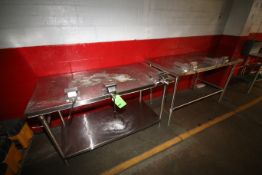 (2) S/S Tables - (1) Aprox. 60