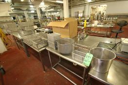 (30) Pcs. - Assorted S/S Wash Baskets with S/S Pail