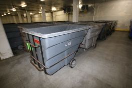 Gray Rubbermaid Portable Large Dumpsters (NOTE: (4) Located 4th Floor Cooler)